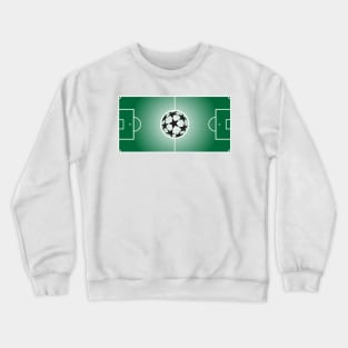 Football Field Soccer PItch Cartoon Art Style Drawing for Sports Fans Crewneck Sweatshirt